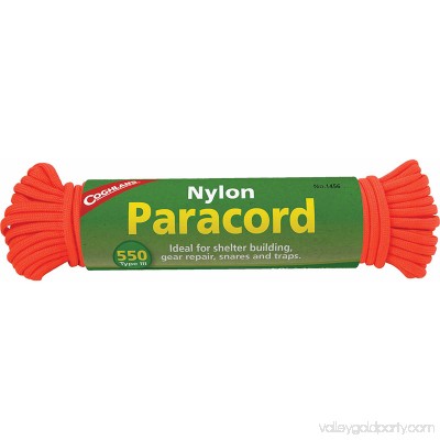 Coghlan's 1456 50' Nylon Paracord, Neon Orange 563696966
